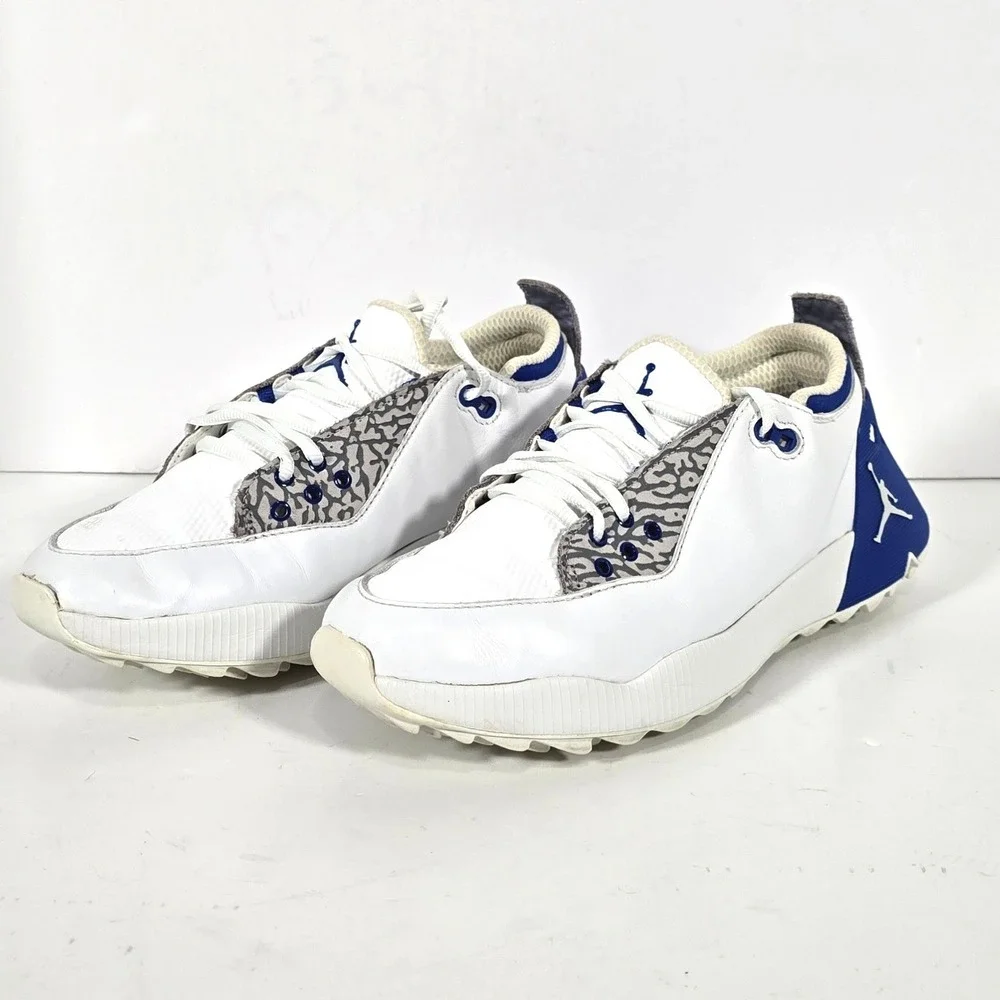 Jordan ADG 2 Golf Shoes Mens 7 White Royal Blue Elephant Print CT0531-101